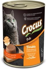 Crocus Yetişkin Kedi Tavuklu Pate Yaş Mama 400g