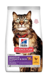 Hill's SCIENCE PLAN Mide ve Deri Hassasiyeti Tavuklu Yetişkin Kedi Maması 1,5 kg