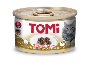 Tomi Kedi Hindili Ispanaklı Yaş Mama 85g