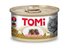 Tomi Kedi Hindili Ispanaklı Yaş Mama 85g