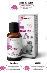 Supravet Plus +b For Cats Biotine Damla 100 Ml + Zinc + Multi Vitamin ( Kediler Için Tüy Sağlığı Damlası )