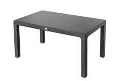 Rattan 90x150 Şeffaf Camlı Masa