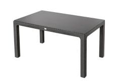 Rattan 90x150 Şeffaf Camlı Masa