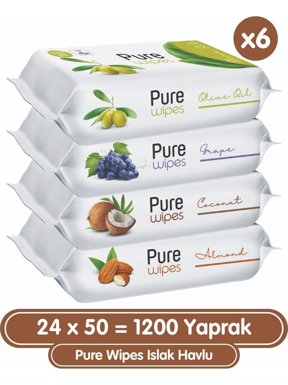 Pure Baby Pure Wipes Islak Havlu 24x50 (1200 Yaprak)