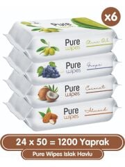 Pure Baby Pure Wipes Islak Havlu 24x50 (1200 Yaprak)