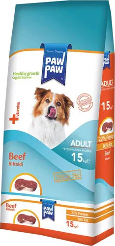 Paw Paw Biftekli Yetişkin Köpek Maması 15 kg