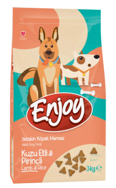 Enjoy Kuzu Etli Ve Pirinçli Yetişkin Köpek Maması 3kg