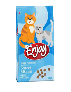 Enjoy Somonlu Ve Hamsili Yetişkin Kedi Maması 10 Kg
