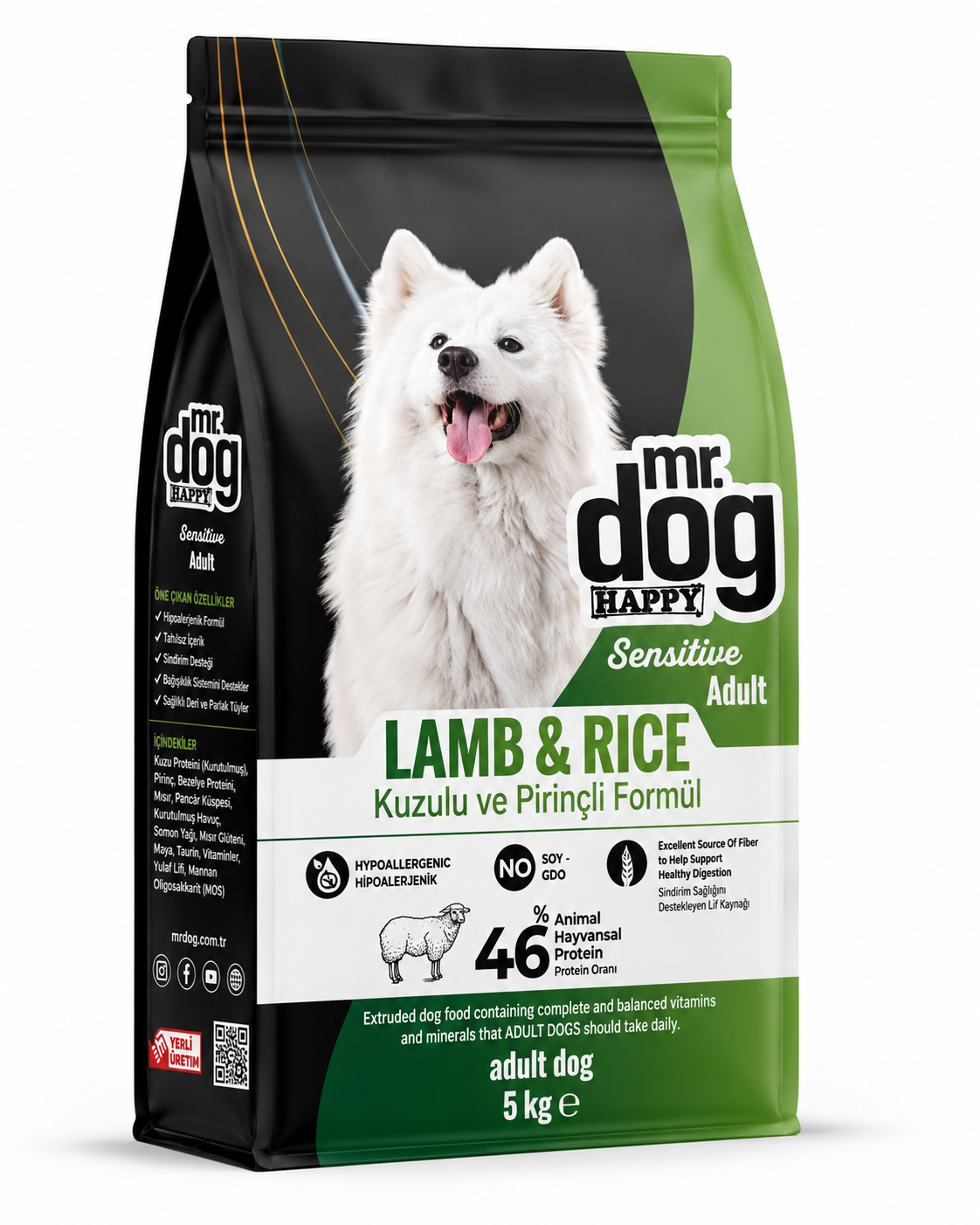 Mr. Dog Happy Kuzu Etli Ve Pirinçli Yetişkin Köpek Maması 5 Kg