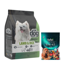 Mr. Dog Happy Kuzu Etli Ve Pirinçli Yetişkin Köpek Maması 5 Kg Reflex Ödül Maması Hediyeli