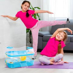 Imac Fantasy Hamster Kafesi Mavi 58x38x38,5cm