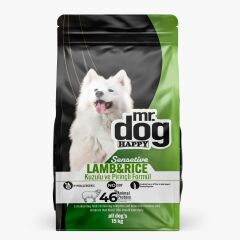 Mr. Dog Happy Kuzu Etli Ve Pirinçli Yetişkin Köpek Maması 15 KG