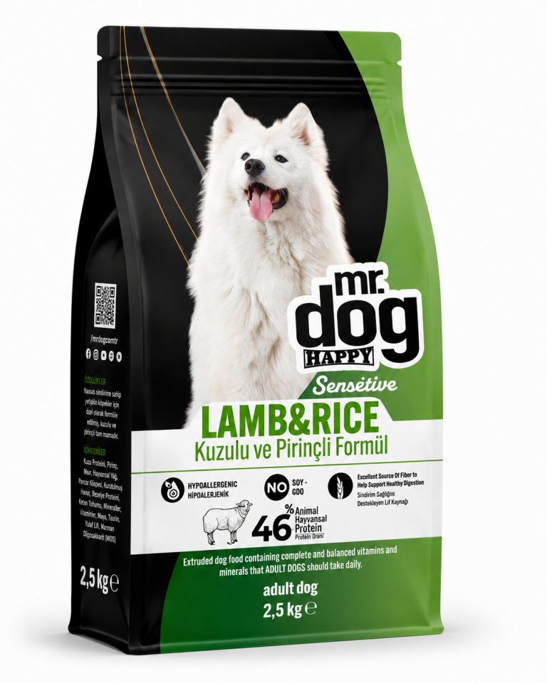 Kuzu Etli Ve Pirinçli Yetişkin Köpek Maması 2,5 KG