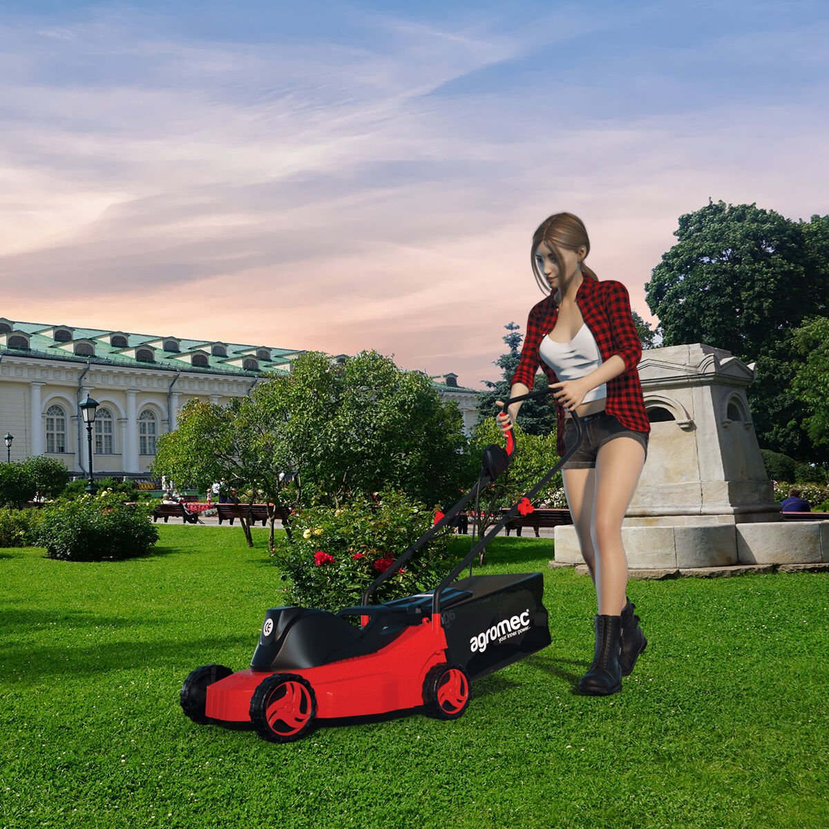 Agromec AG-12CEM Elektrikli Çim Biçme Makinesi