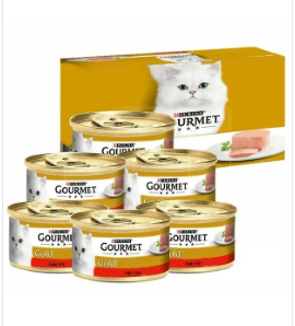 Gourmet Kıyılmış Sığır Etli Yetişkin Kedi Konservesi 6 Al 5 Öde 85gr