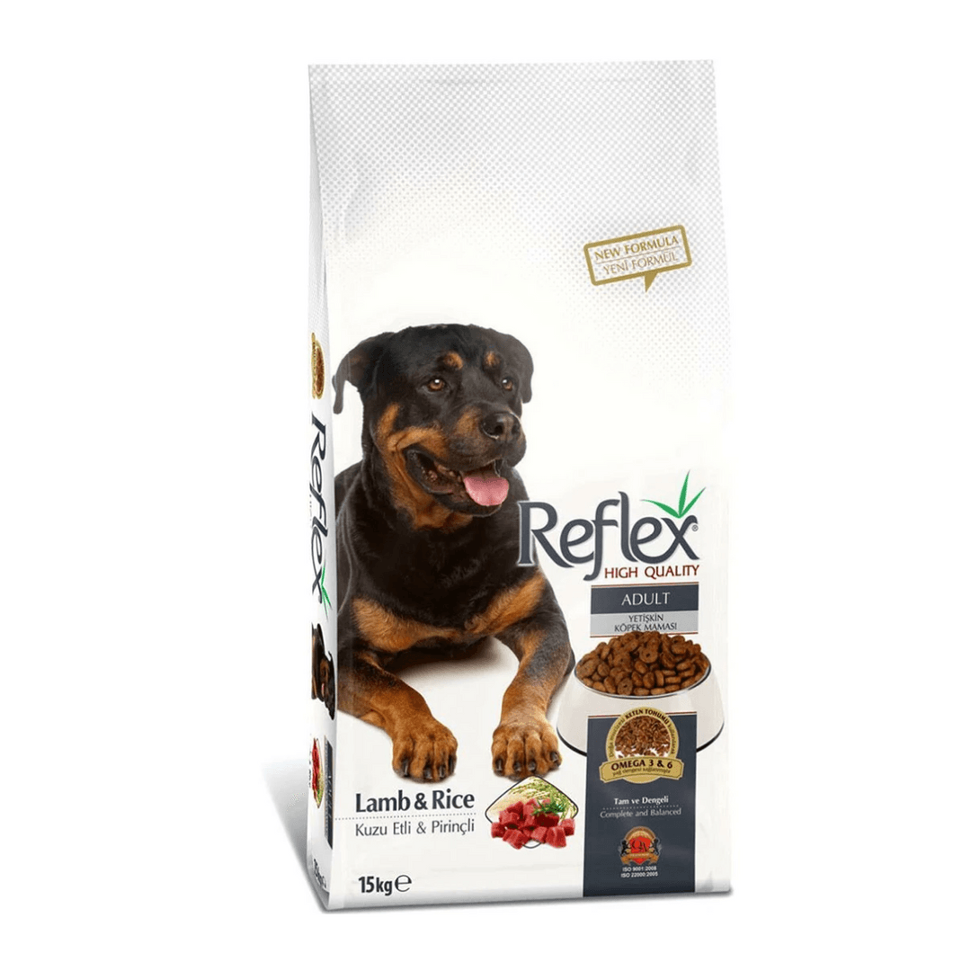 Reflex Kuzu Etli Pirinçli 15 kg Yetişkin Köpek Maması