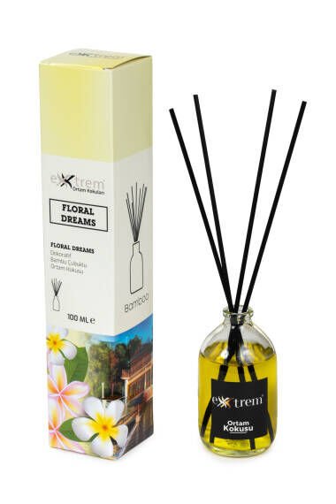Dekoratif Bambu Çubuklu Oda Kokusu – Floral Dreams 100ml (Yuvarlak)