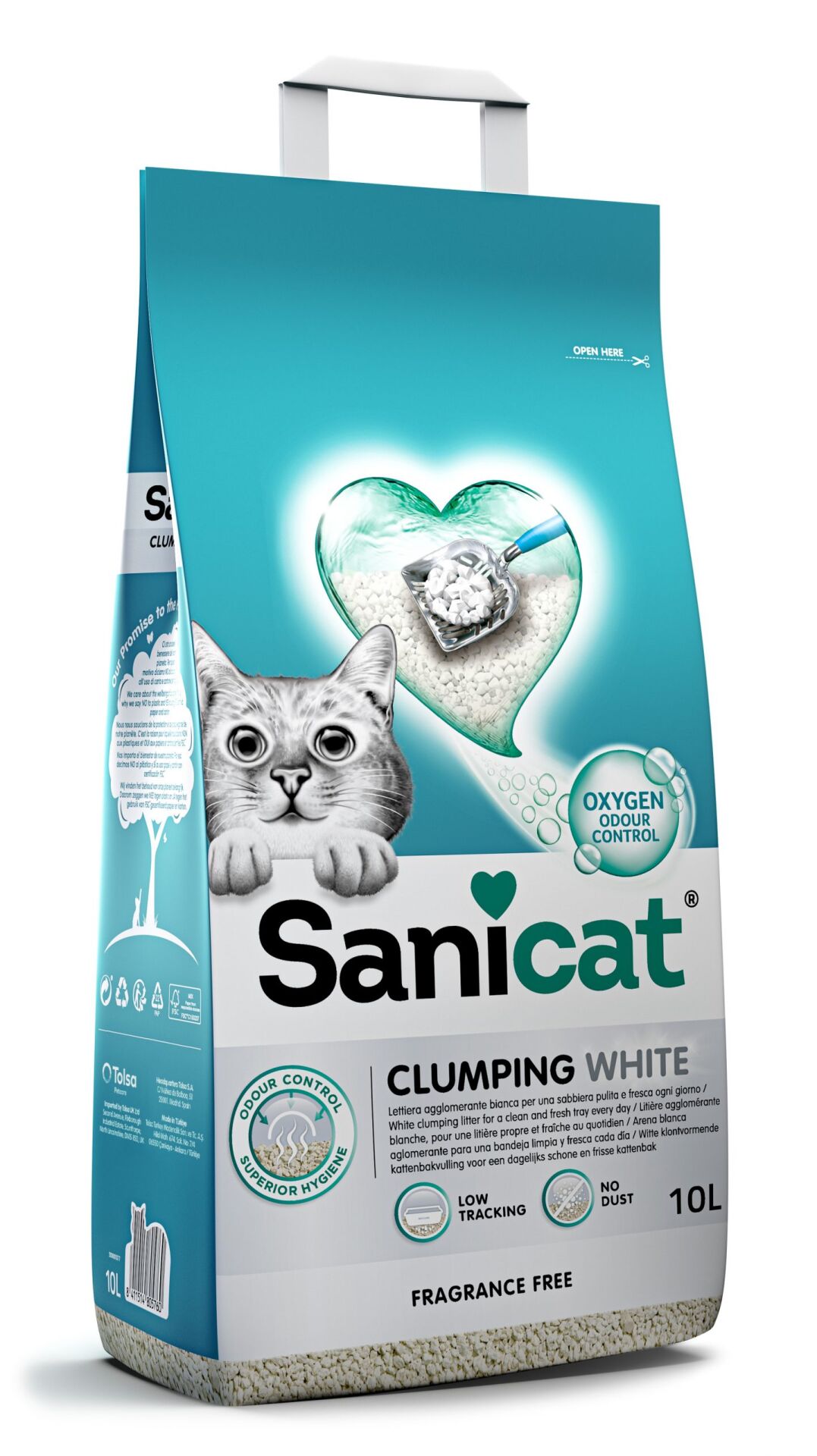 Sanicat Clumping White Kokusuz Kedi Kumu 10 L