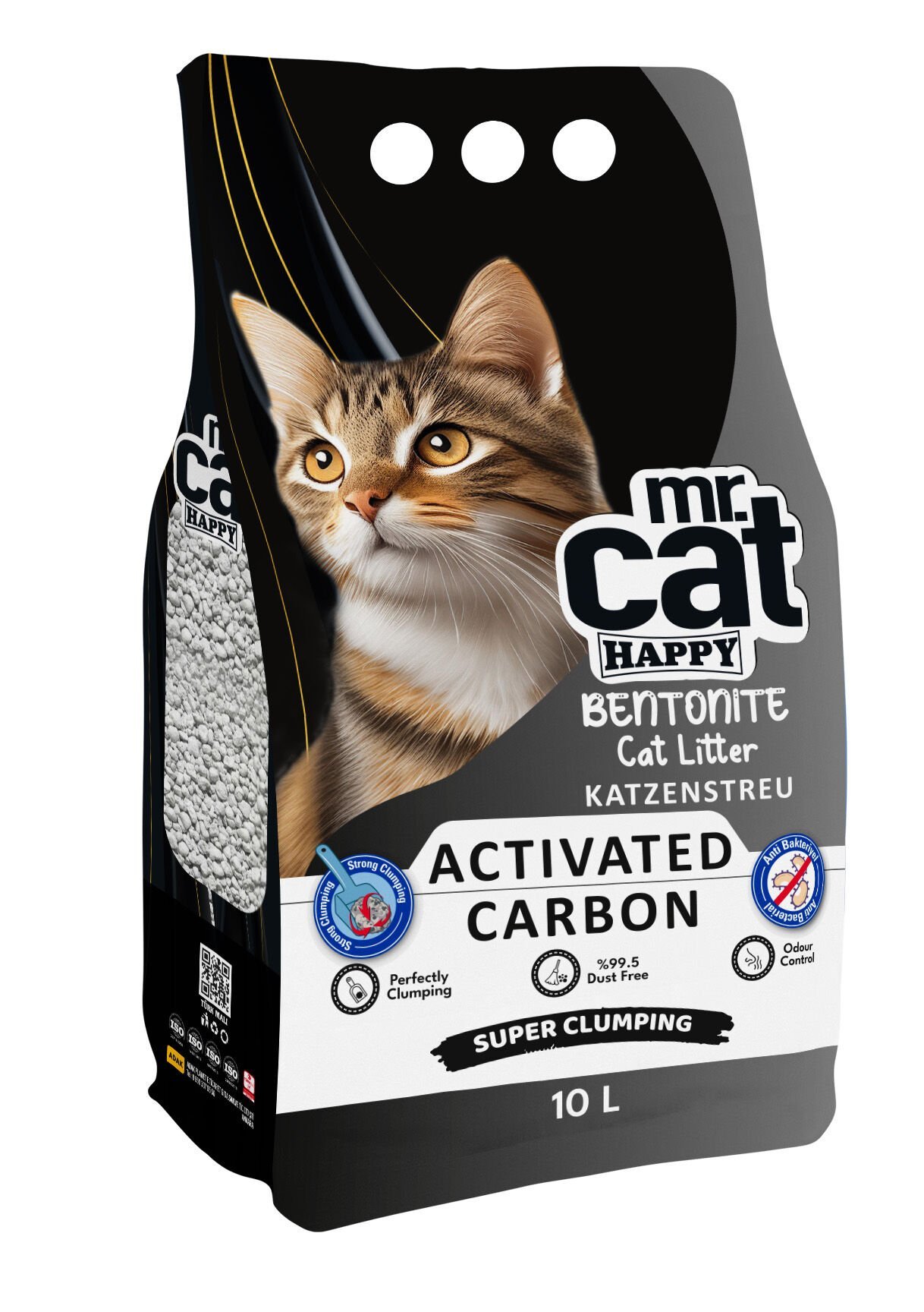 Mr. Cat Happy Aktif Karbonlu Kedi Kumu 10 L