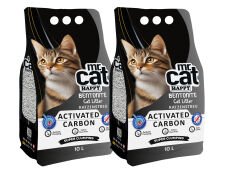 Aktif Karbonlu Bentonit Kedi Kumu Güçlü Topaklanan Koku Kontrolü %99,5 Tozsuz 2 x 10 Lt 20 Lt