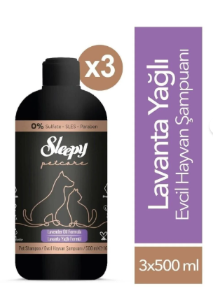 Sleepy Petcare Lavanta Yağlı Evcil Hayvan Şampuanı 3x500 ml