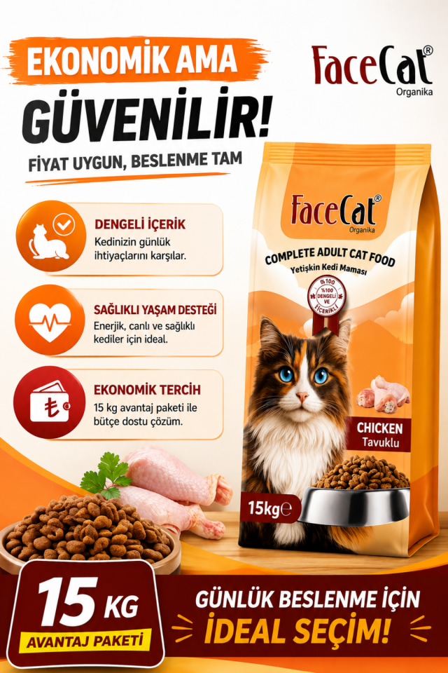 Tavuk Etli Yetişkin Kedi Maması 15 kg
