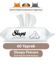 Sleepy Petcare Evcil Hayvan Islak Havlusu 60 Yaprak