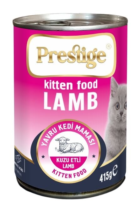 PRESTIGE Sos İçerisinde Parça Kuzu Etli Yavru Kedi Maması 415 G x 24 Adet