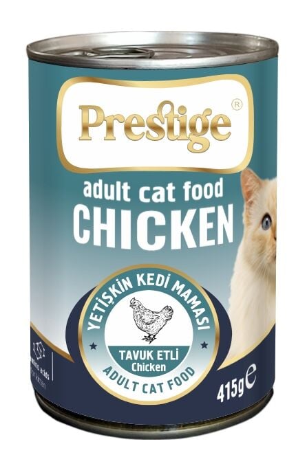 PRESTIGE Sos İçerisinde Parça Tavuk Etli Yetişkin Kedi Maması 415 G x 24 Adet