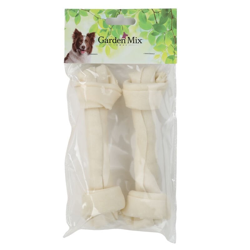 Gardenmıx Beyaz Düğümlü Derı Kemık 7-7,5” – 2'lı
