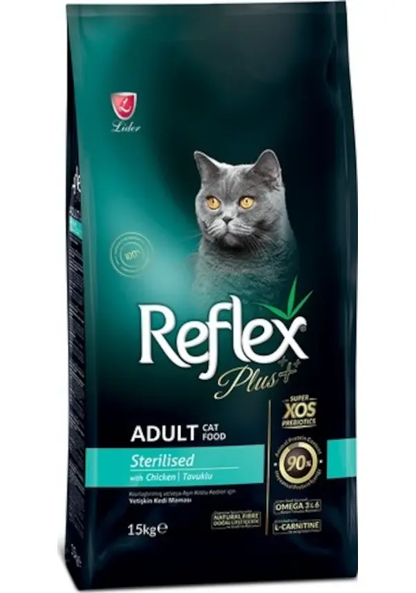 Reflex Plus Sterilised Tavuklu Kısırlaştırılmış Yetişkin Kedi Maması 15 KG