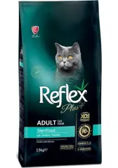 Reflex Plus Sterilised Tavuklu Kısırlaştırılmış Yetişkin Kedi Maması 15 KG
