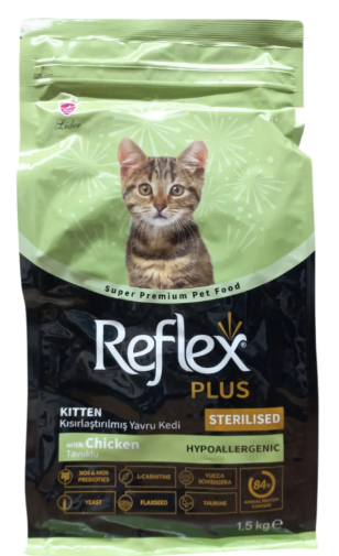 Reflex Plus Hypoallergenic Tavuklu Kısırlaştırılmış Yavru Kedi Maması 1,5 kg