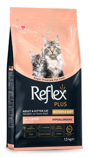 Reflex Plus Hipoalerjenik Yetişkin ve Yavru Kuzu Etli Kedi Maması 1,5 kg
