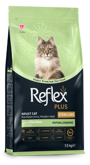 Reflex Plus Hipoalerjenik Kısırlaştırılmış/Sterilized Tavuklu Yetişkin Kedi Maması 1,5 kg