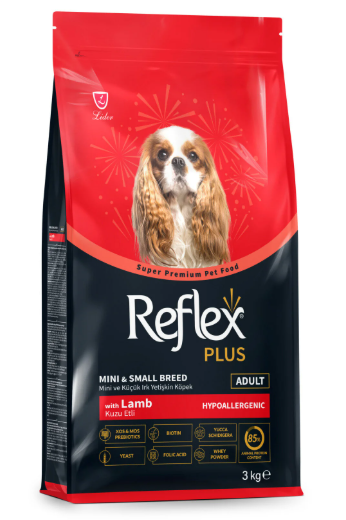 Reflex Plus Hypoallergenic Kuzu Etli Mini ve Küçük Irk Yetişkin Köpek Maması 3 Kg
