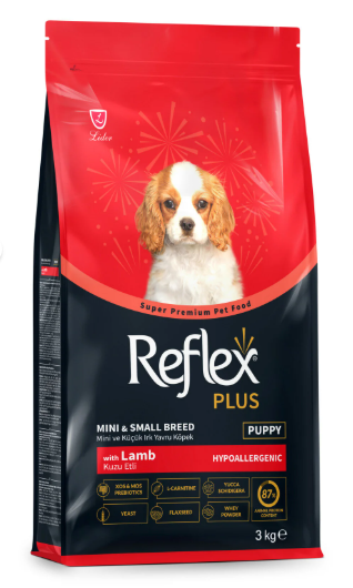 Reflex Plus Hipoalerjenik Mini ve Küçük Irklar için Kuzu Etli Yavru Köpek Maması 3 kg