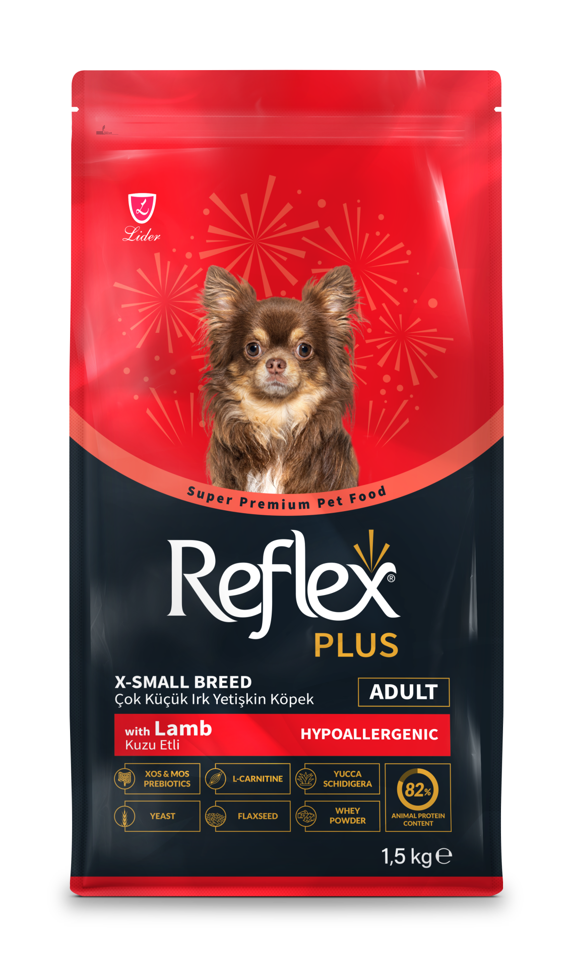 Reflex Plus X-Small Breed Kuzulu ve Pirinçli Küçük Irk Yetişkin Köpek Maması 1,5 Kg