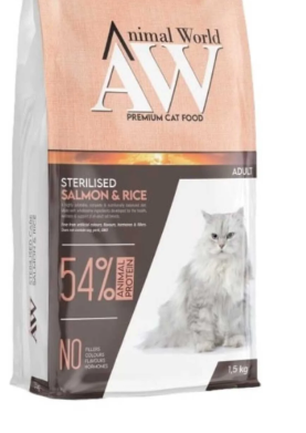 Animal World Sterilised Somonlu Kısır Kedi Maması 1.5 Kg