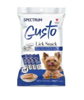 Spectrum Gusto Karidesli ve Deniz Taraklı Sıvı Yetişkin Köpek Ödül Maması 4x15 Gr