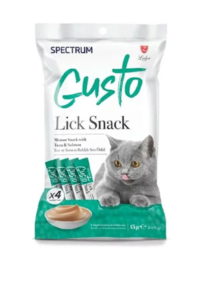 Spectrum Gusto Ton Balıklı ve Somonlu Sıvı Kedi Ödül Maması 4x15 Gr