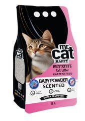 Mr. Cat Happy Pudralı Topaklanan Kedi Kumu 5 L