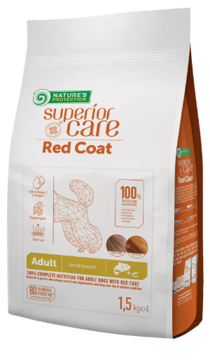 Nature's Protection Superior Care Kızıl/kahverengi Tüylü Köpekler Için Somonlu Tahılsız Küçük Irk Köpek Maması 1,5kg