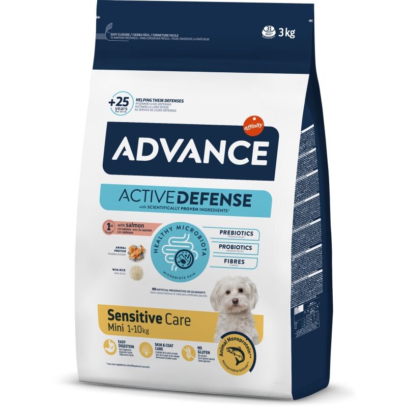 Advance Sensitive Somonlu Mini Yetişkin Kuru Köpek Maması 3 Kg
