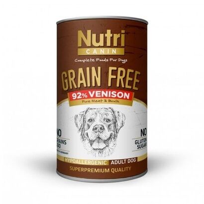 Nutri Canin Grain Free Tahılsız Geyikli Köpek Konservesi 400 Gr