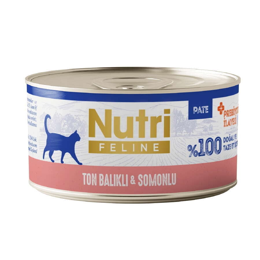Nutri Feline Ton Balıklı ve Somonlu Tahılsız Kedi Konservesi 70 Gr