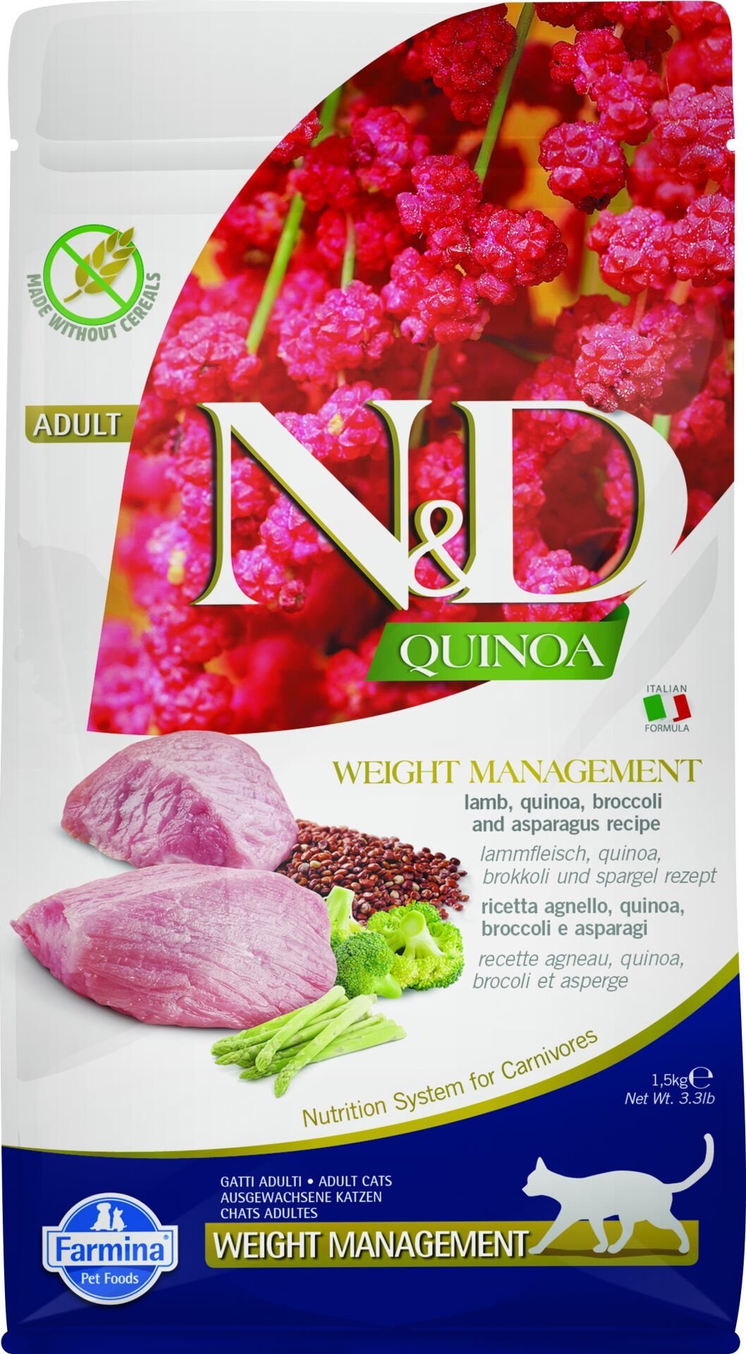 ND Quinoa Weight Kuzu Kinoa Light Kedi Maması 1,5 Kg