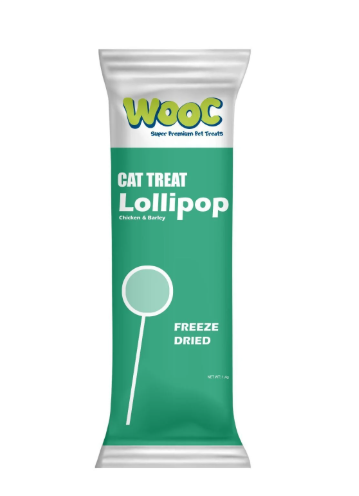 Wooc Super Premium Pet Treats Dondurularak Kurutulmuş Arpa Otlu Ve Tavuklu Kedi Lolipop