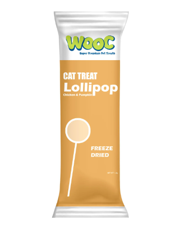 Wooc Super Premium Pet Treats Dondurularak Kurutulmuş Balkabaklı Ve Tavuklu Kedi Lolipop