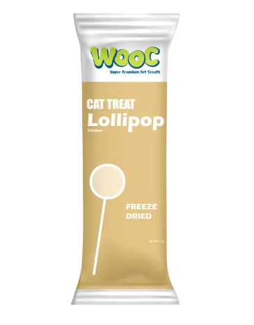 Wooc Super Premium Pet Treats Dondurularak Kurutulmuş Tavuklu Kedi Lolipop 1,4 Gr